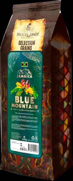 CAFE DE BROCELIANDE. Jamaica Blue Mountain (зерновой) 1 кг. мягкая упаковка ФРАНЦИЯ