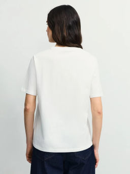 Оверсайз футболка с принтом и вышивкой / Zarina фото 5