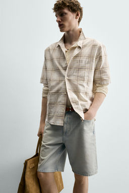 BERMUDA DENIM RELAXED FIT / Azul claro