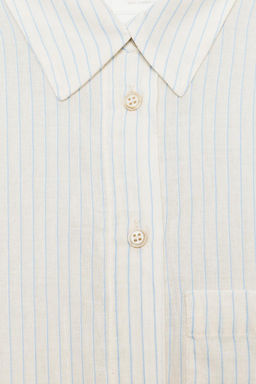 ZW COLLECTION STRIPED CRINKLED SHIRT - Zara фото 4