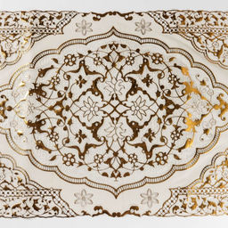 Салфетка ажурная для стола Восток, 8440 см, ПВХ, цвет золотой - Simaland фото 5