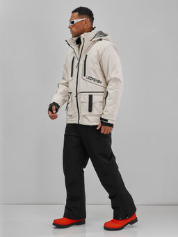 Горнолыжный костюм мужской зимний белого цвета 394Bl - Leifensh фото 8