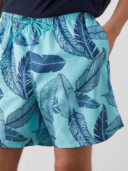 K?sa Boy Desenli Erkek Deniz ?ortu