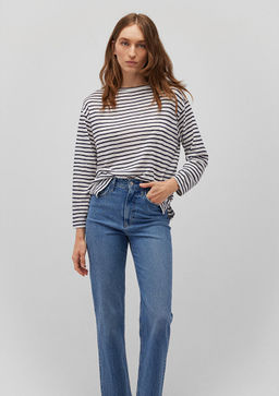 Lacivert Cizgili Tisort