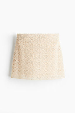 Minifalda efecto crochet