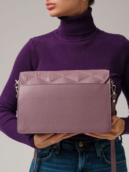 Кожаная сумка Azaro 30795 лиловая тень