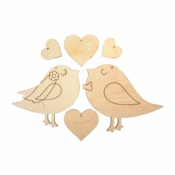 Заготовка для декорирования Mr. Carving ВД-1077 Набор Влюбленные птички фанера 0.3 см