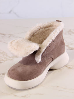 Ботинки 308.927be.Капучино замша з/мех