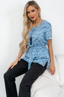 Блузка Элиза (голубой) Б11-253/6 - Николь фото 5