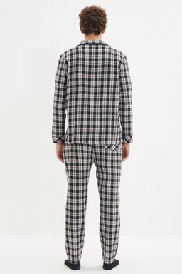 TRENDYOL MAN Siyah Regular Fit Ekose Dokuma Pijama Tak?m? TMNAW22PT1078 - Trendyolmilla фото 6