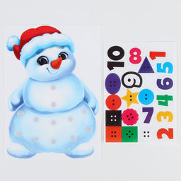 Игра на липучках «Новый год. Учимся считать»