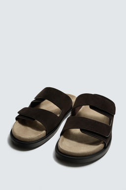SANDALIA PIEL DOBLE TIRA / Chocolate - Zara фото 5