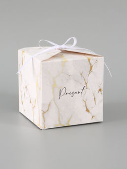Цена за 10 шт. Коробка подарочная складная «Мрамор», 12×12×12 см