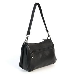 Женская кожаная сумка через плечо с тремя отделениями 19592-3 Блек