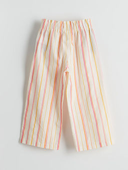 ?izgili Keten Kar???ml? K?z ?ocuk Pantolon