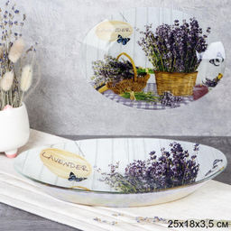 Блюдо овальное глубокое 25 см / S441210 W030 GREY /уп 6/36/