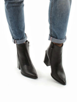 01-PCG267-1 BLACK Ботинки демисезонные женские (натуральная кожа, байка) - Фабричный китай фото 4