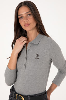 Kad_n Gri Melanj Basic Sweatshirt - U.s. polo assn фото 2