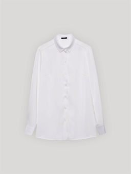 Рубашка однотонная B2412/snowdrop - Emka фото 6