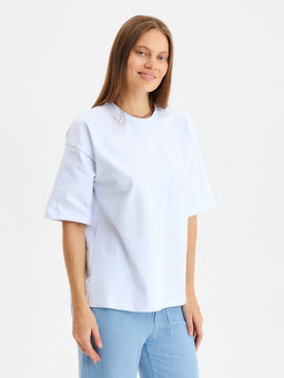 Футболка женская MINAKU: Casual Collection, белая, размер 46