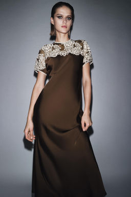 ZW COLLECTION LIMITED EDITION SATIN LACE DRESS