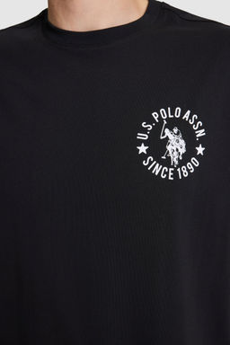 Erkek Siyah Oversize Fit Bisiklet Yaka Ti__rt - U.s. polo assn фото 6