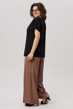 Топ ANELLI 1576 черный кофе  фото 3