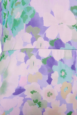 TRENDYOLMILLA Lila Cicek Desenli A Kesim Astarl? Midi Dokuma Elbise TWOSS20EL0908 фото 6