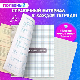 Тетради предметные 48 листов, Calligrata «Чёрное-белое», 10 предметов, серые листы