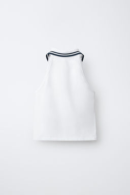 POLO PIQU? CUELLO HALTER / Crudo - Zara фото 4