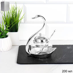 Сахарница Лебедь с ложкой / SWS-990 /уп 60/