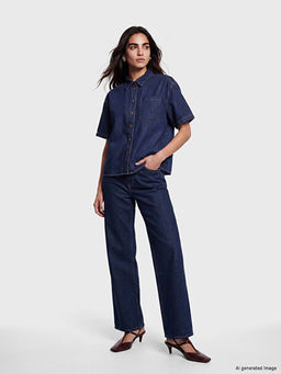 Oversize Kad?n Jean G?mlek