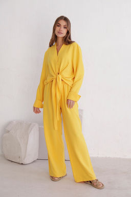 10503 Костюм из рубашки и брюк солнечно-жёлтый - Martichelli фото 3