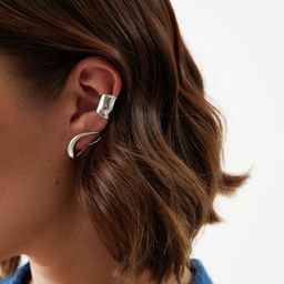 Широкий кафф из серебра