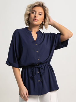 Блуза Мариша НЬЮ (синяя) Б15532-30М - Lt collection фото 2