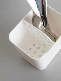 Подставка для кухонных принадлежностей 12x9x10,5 белый полипропилен - Denastia фото 2