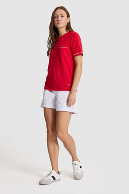 Kad_n K_rm_z_ Bisiklet Yaka Basic Ti__rt - U.s. polo assn фото 4