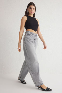 Ac?k Mavi Normal Bel Loose Baggy Jeans TWOSS25JE00063 - Trendyolmilla фото 7