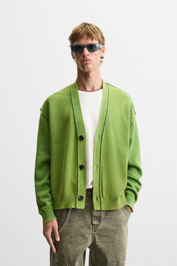 WASHED CARDIGAN WITH REVERSE EFFECT - Zara фото 5