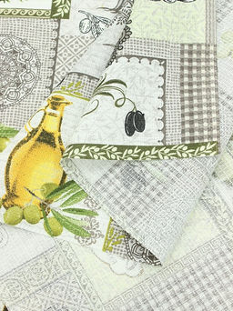 Вафельное полотно Дары оливы, ш.1.5м, хлопок-100%, 150гр/м.кв - Купава фото 4