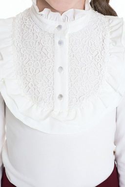 Молочная школьная блуза Инфанта, модель 0637/1 фото 2