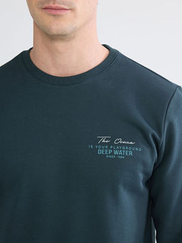 Bisiklet Yaka Erkek Kal?n Sweatshirt