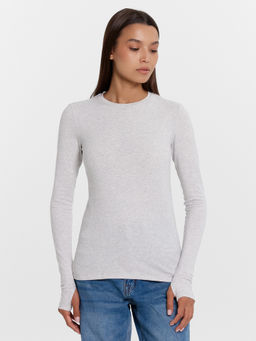 Джемпер женский в меланжево-сером цвете серый меланж 4306-А 122889 - Mark formelle фото 2