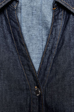 Z1975 WIDE SLEEVE DENIM SHIRT - Zara фото 14