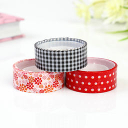 Клейкие ленты 15 мм х 5 м, декоративные, (набор 3 шт) ассорти №2