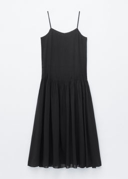 Maxivestido con corpi?o plisado