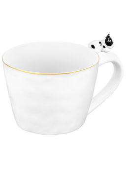 Кружка 300 мл 14*10*7,5 см Бульдог белый с золотом, фарфор - Elan gallery фото 6