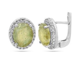 Серьги из серебра лабрадорит, Вираж