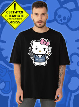 Мужская футболка оверсайз Kitty