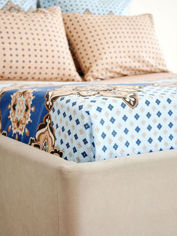 Простыня поплин - Марокко, цвет голубой - Гармония уюта фото 4